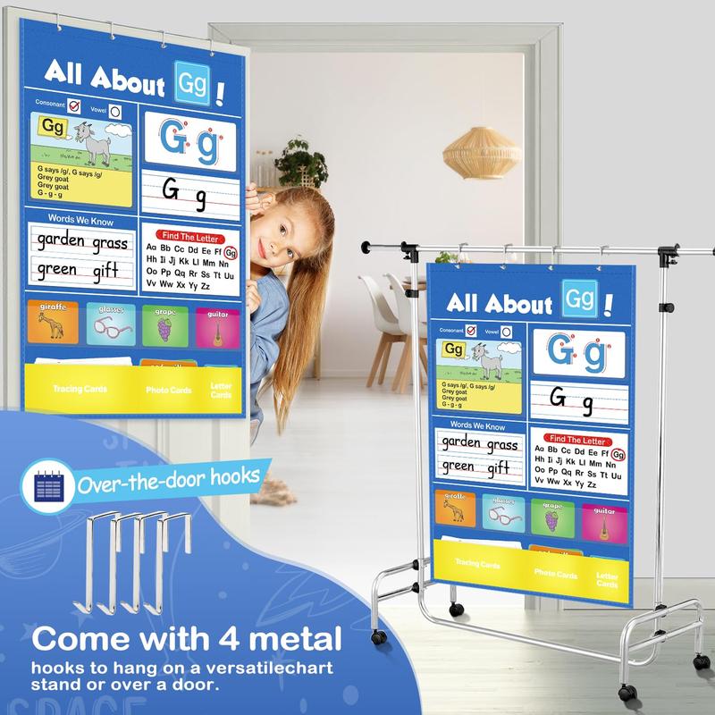 Alphabet Learning Pocket Chart Alphabet Wall Chart ABC Flash Cards Learning Games