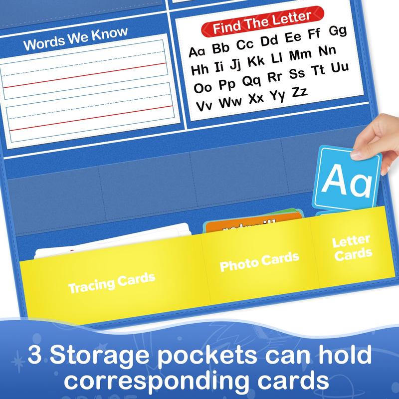 Alphabet Learning Pocket Chart Alphabet Wall Chart ABC Flash Cards Learning Games