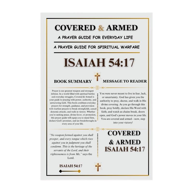 ARMEDINGRACE Covered & Armed Prayer Book - A Prayers Guide for Everyday Life & Spiritual Warfare 28 Warfare 12 Everyday Prayers Soft Cover Regular Edition English