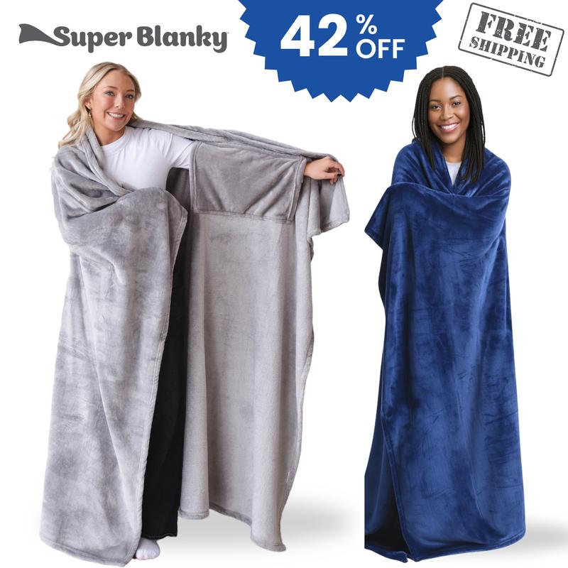 Super Blanky Wearable Blanket for Women, Adults & Teens – Cozy Sleeved Soft Blanket, Gift for Summer, Perfect Gift for Her, Mom, Men Gifts – Birthday, Ultimate Comfort!