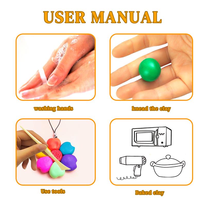 Artecho Polymer Clay, Modeling Kit with Clay Sculpting Tools and Accessories for DIY crafts, Jewelry Design, and Art Sculpture