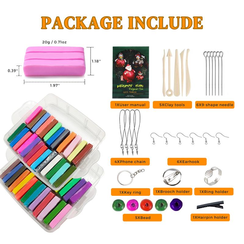Artecho Polymer Clay, Modeling Kit with Clay Sculpting Tools and Accessories for DIY crafts, Jewelry Design, and Art Sculpture