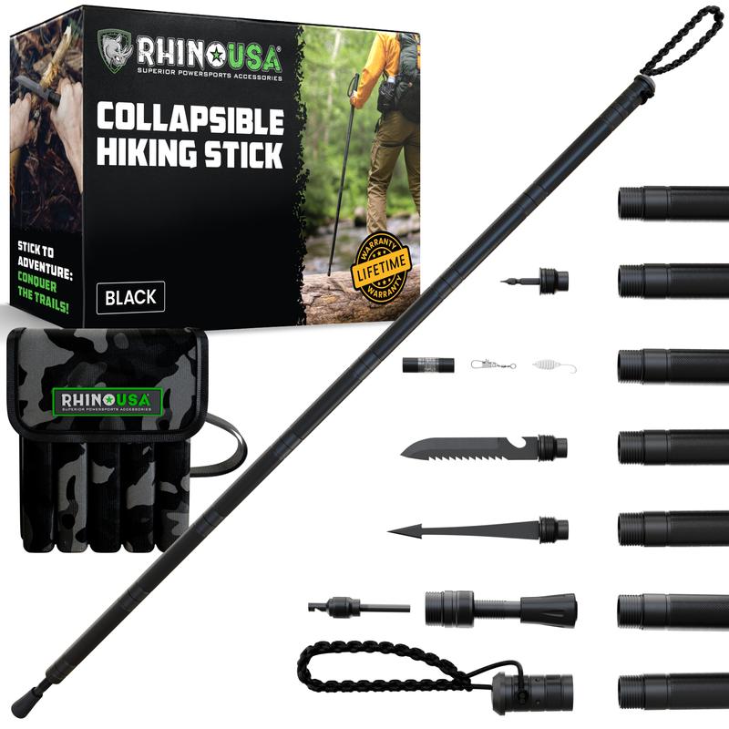 Tactical Hiking Stick – Essential Camping Gear for Hiking & Trekking – Durable Survival Stick for Outdoor Adventures