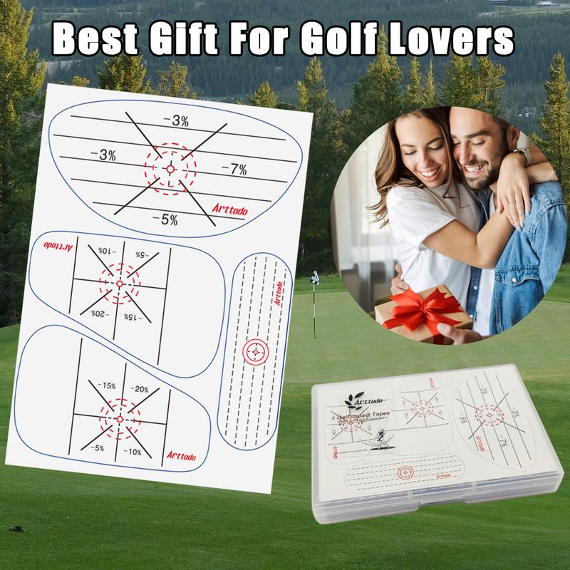 Arttodo Golf Impact Tape, Golf Impact Sticker, Golf Ball Tracker, Self-Teaching Sweet Spot and Consistency Analysis,