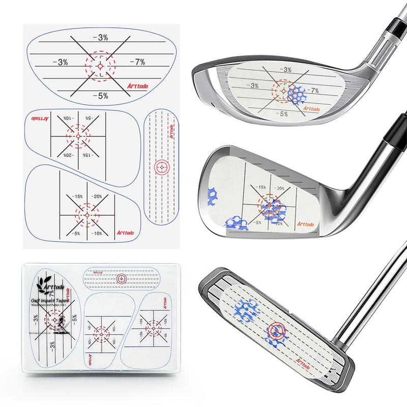 Arttodo Golf Impact Tape, Golf Impact Sticker, Golf Ball Tracker, Self-Teaching Sweet Spot and Consistency Analysis,