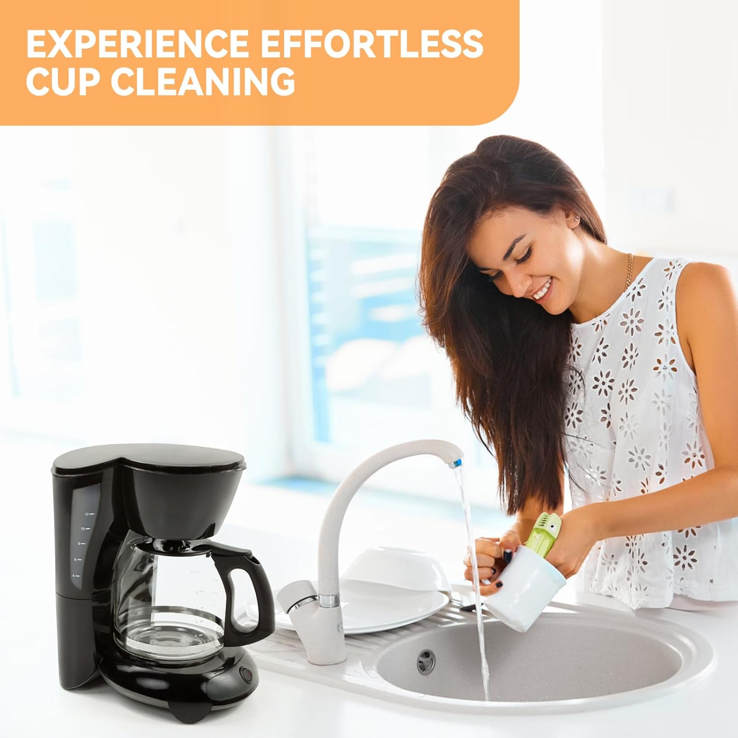 3-In-1 Multi-Function Gap Cleaner, Kitchen Cleaning Brush, Portable Cleaning Brush, Suitable For Cups, Baby Bottles, Lids, Thermos, Glasses And Kitchenware