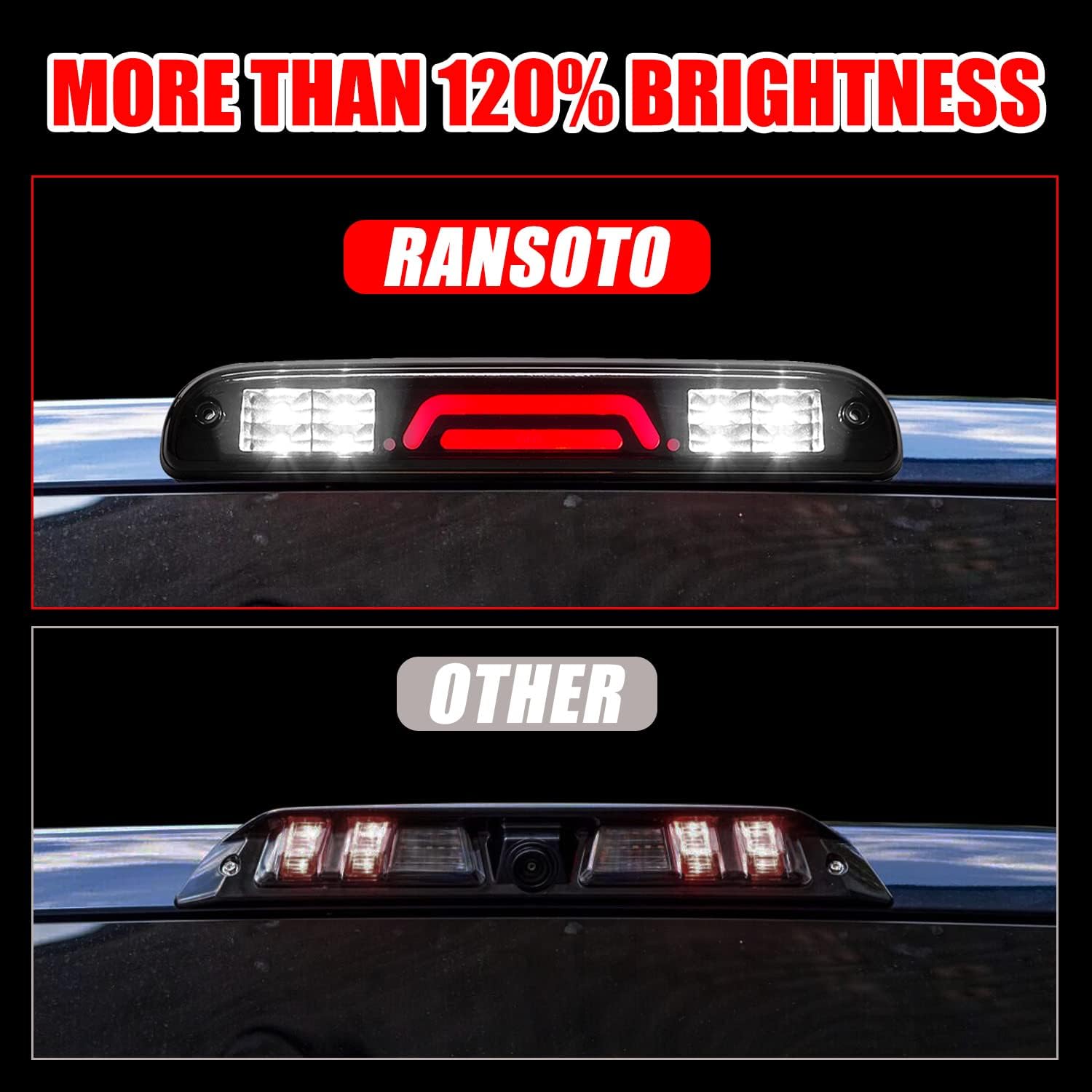 Fit For 99-16 Ford F250 F350 Super Duty Cargo LED Third 3rd Brake Light Clear