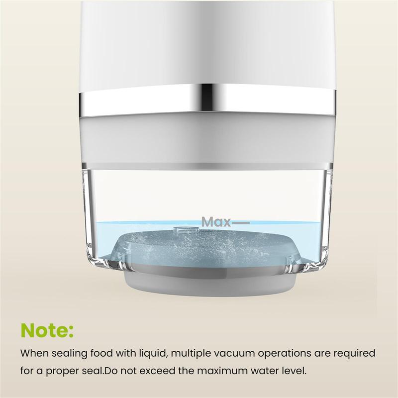 FEPPO Vacuum Sealer for Food with Visual Water Storage Tank, Handheld Saver Vacuum Sealer Machine with 30 Reusable Bags for 6X Preservation & Fresh