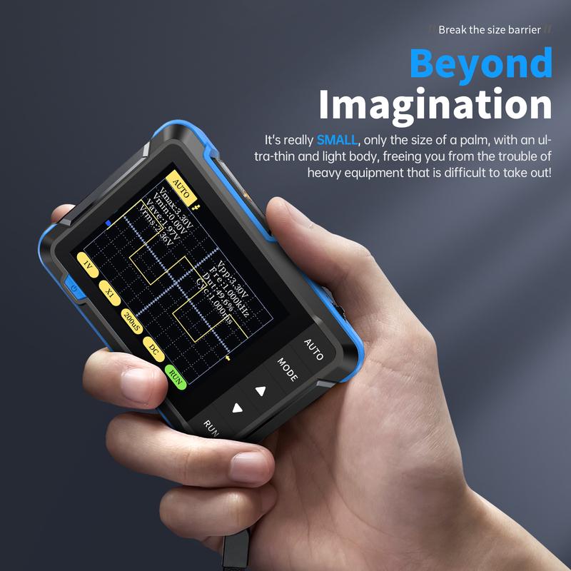 FNIRSI DSO152 Mini Handheld Digital Osciloscopio 2.5MSa/s 200KHz Analog Bandwidth 800VPP Support Firmware Upgrade PWM Output