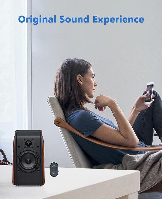 Bluetooth Audio Receiver, 1 count Wireless FM Transmitter, Car Bluetooth Transmitter, AUX Input Bluetooth Sound Adapter For Car