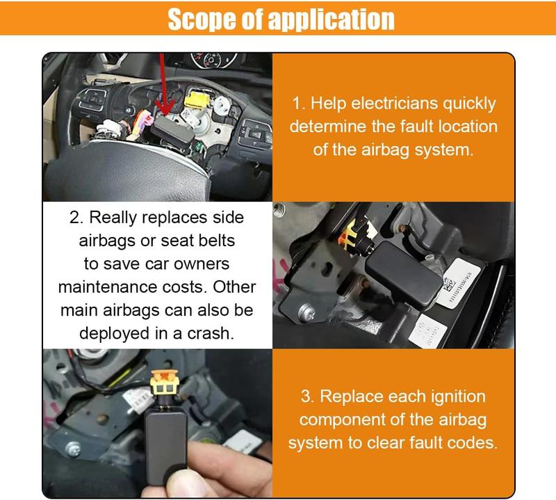 8PCS Car SRS Airbag Simulator Tester, Universal Airbag Bypass Resistor, Fault Finding Maintenance and Repair Tool, Auto Air Bag Diagnostic Scanner Testing Instrument for SUV Truck