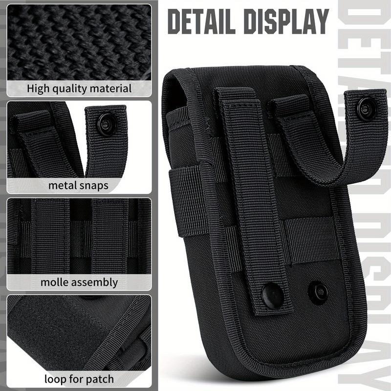 Phone Holster Pouch, Gadget Waist Bag Molle Attachment Belt Holder Bag with US Flag Patch and water bottle buckle for 4.7
