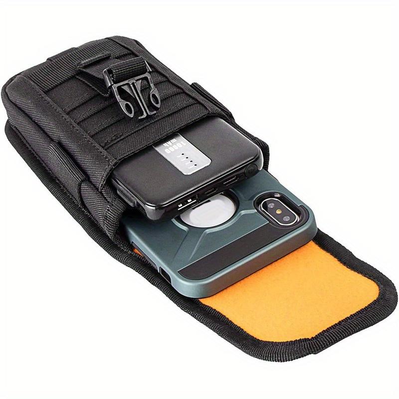 Phone Holster Pouch, Gadget Waist Bag Molle Attachment Belt Holder Bag with US Flag Patch and water bottle buckle for 4.7