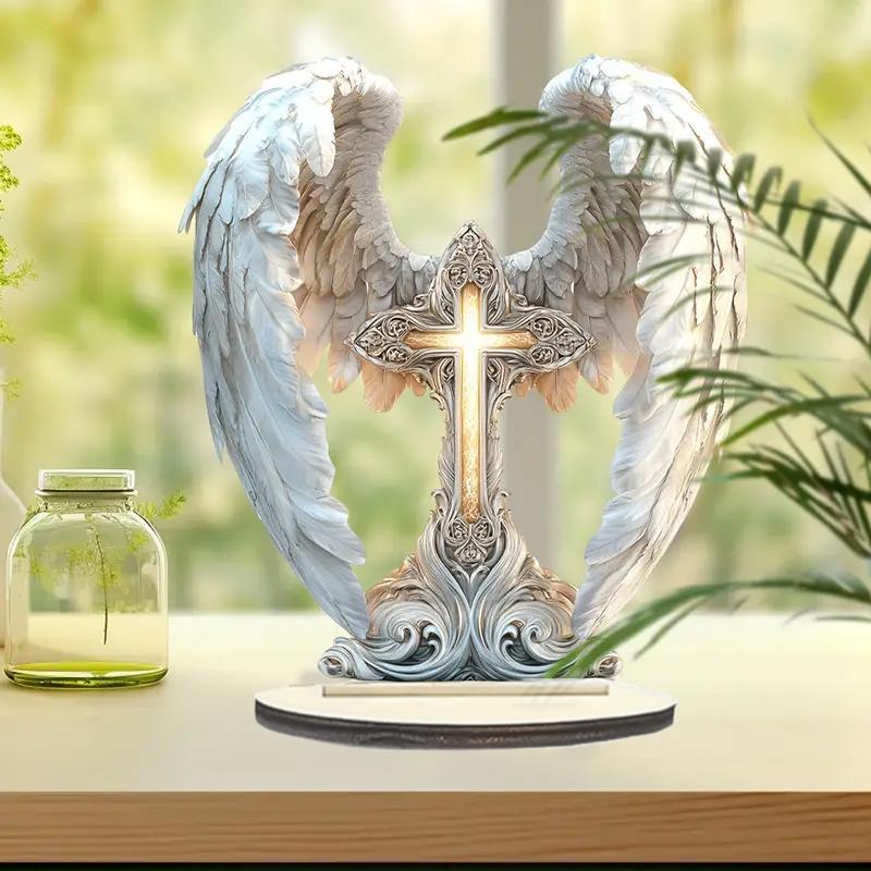 Angel Wing Design Cross Decoration