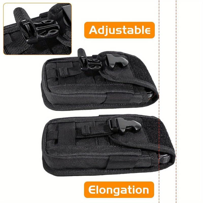 Phone Holster Pouch, Gadget Waist Bag Molle Attachment Belt Holder Bag with US Flag Patch and water bottle buckle for 4.7