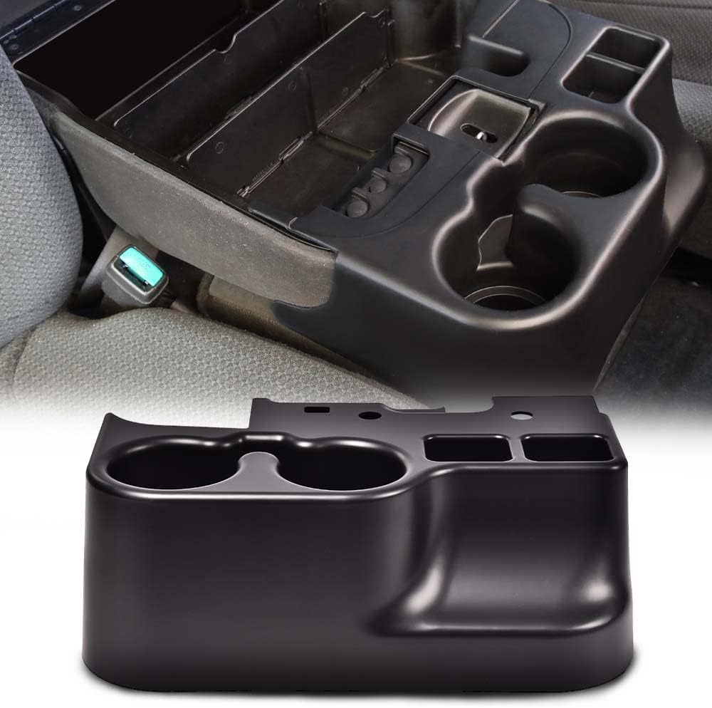 Center Console Cup Holder Compatible with 1999-2001 Ford Super Duty Truck F250/F350/F450/F550 ABS Center Console Organizer Attachment Add-On