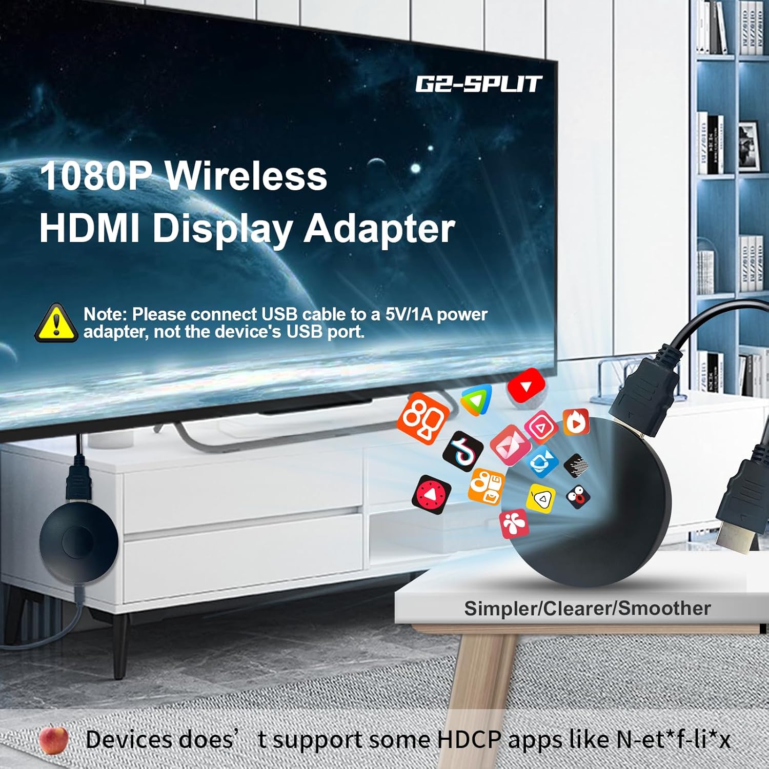 G-2 wireless screen sharing device mobile phone WiFi high-definition 4K HDMI screen projection hdmi body treasure same frequency device