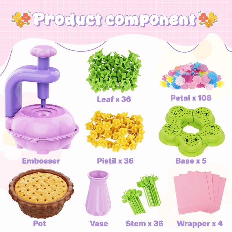 🌸Creative DIY Crafts for Girls Ages 4-12, Unique Floral Market Toy