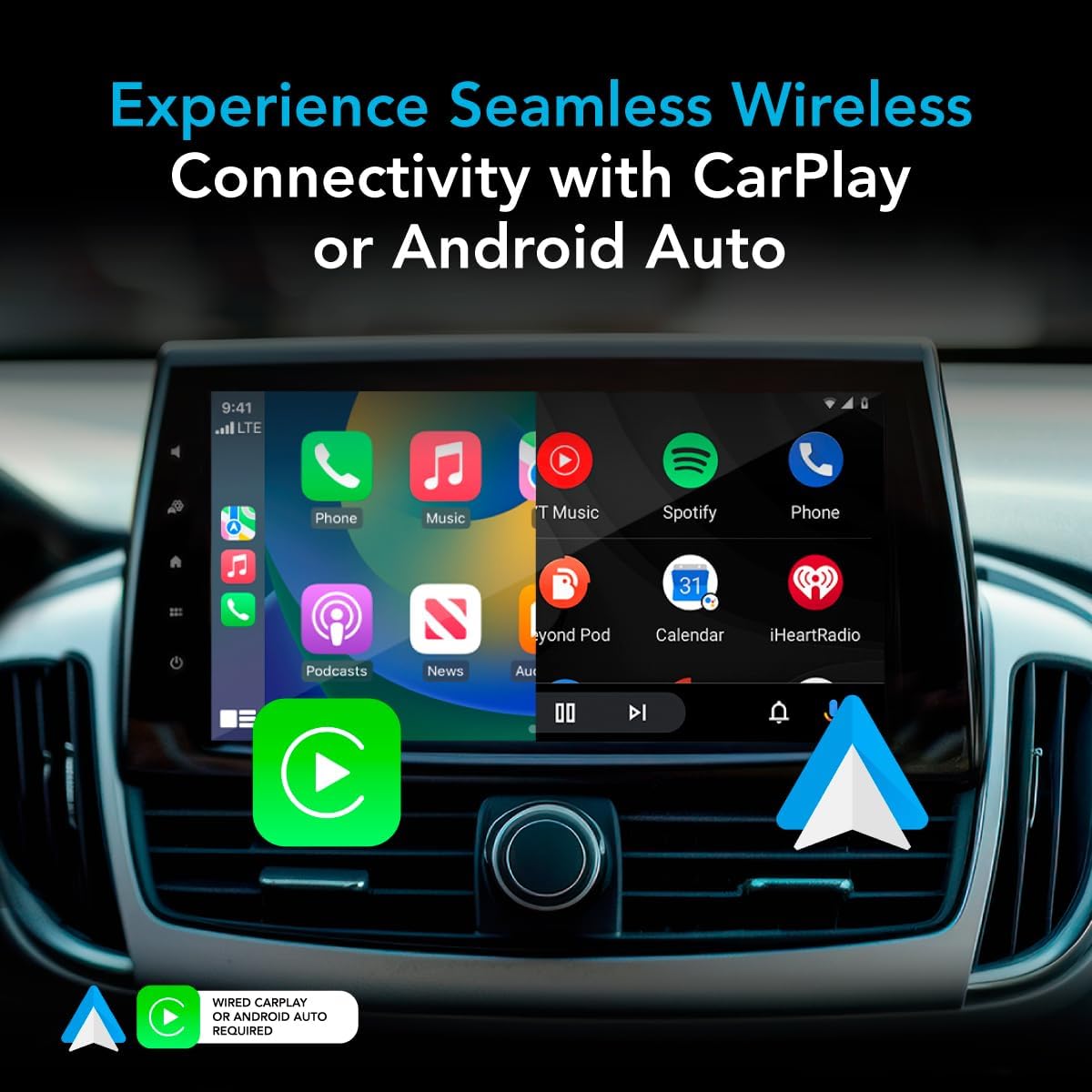 2026 Wireless CarPlay Adapter 8PRO by AUTOSKY – Convert Wired to Wireless, Plug & Play, Fast & Stable Connection, Apple & Android Auto Compatible