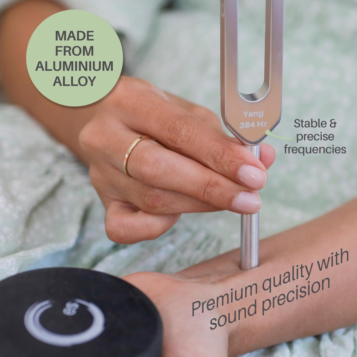 Resonance Sound Healing Tuning Fork Set – 128Hz, 136.1Hz, 256Hz, 384Hz with Activator – Sound Therapy for Stress Relief, Deep Relaxation & Chakra Balancing