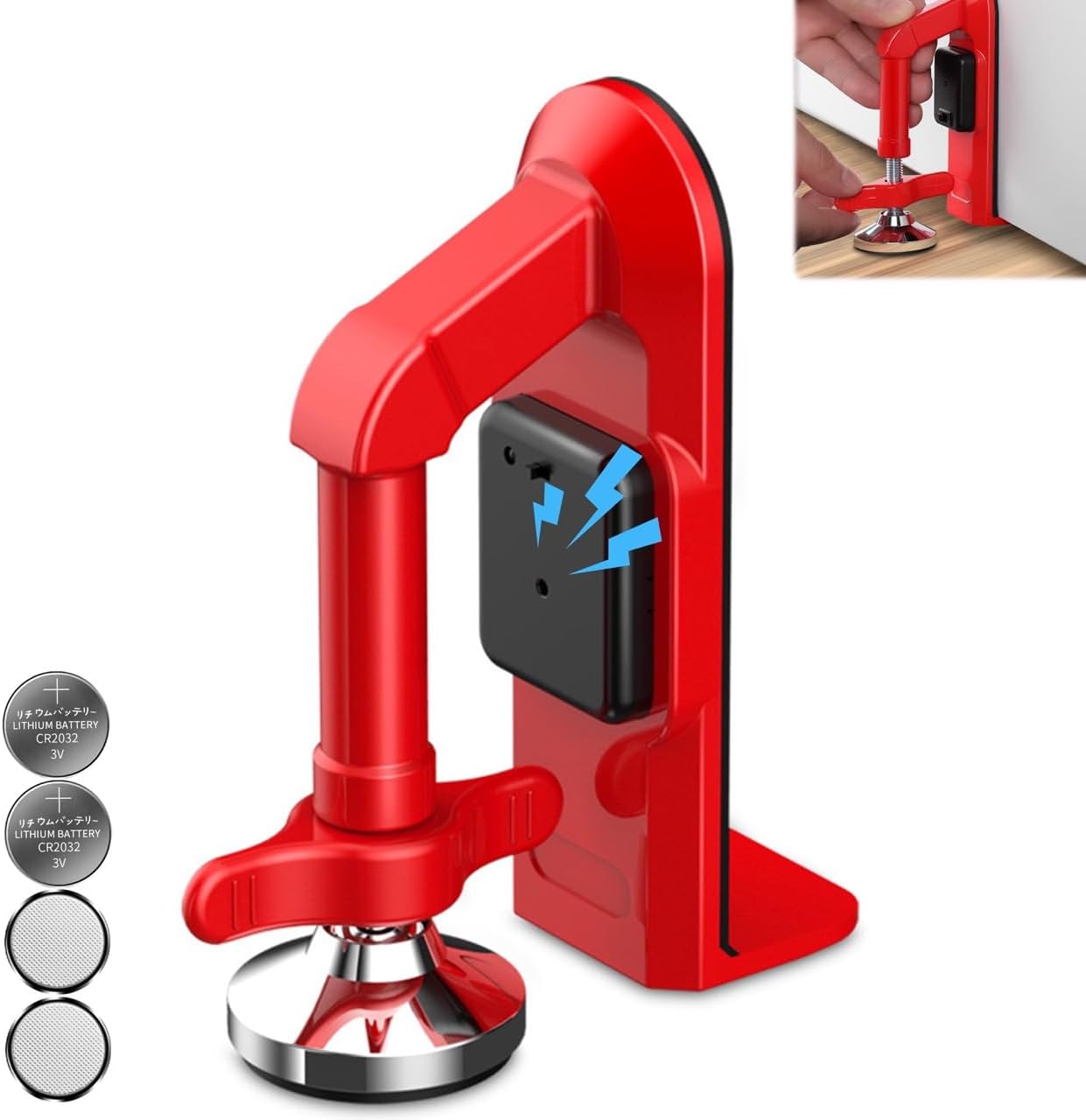 Travel Door Alarm Stopper for Women & Family – 80dB Loud Portable Security Device with Sensor, Anti-Theft Jammer for Solo Travelers, Dorms, Apartments & Hotel Rooms