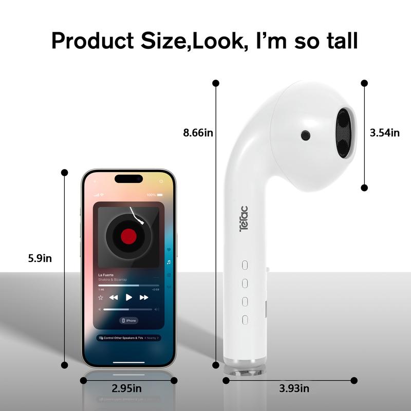 Giant Earphone Speaker,Built-in FM Radio,Microphone with USB& TF Card Slot,Wireless Bluetooth Large Size Speaker,Home,Outdoor,Party