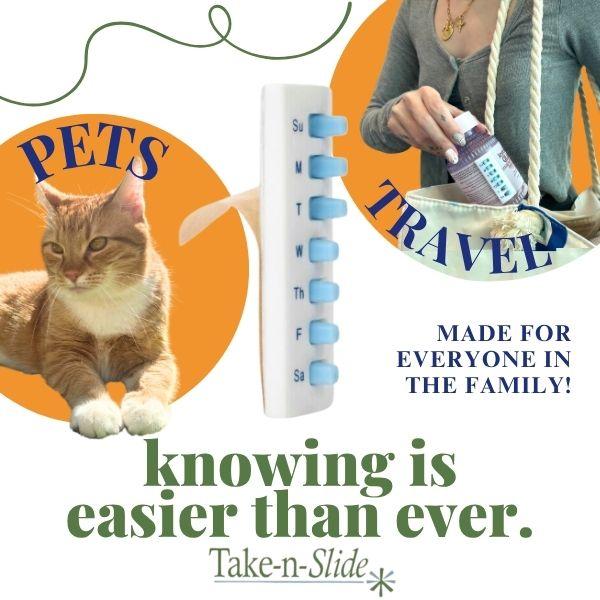 2 Count Pack Reusable Take-n-Slide Med Tracker and Reminder