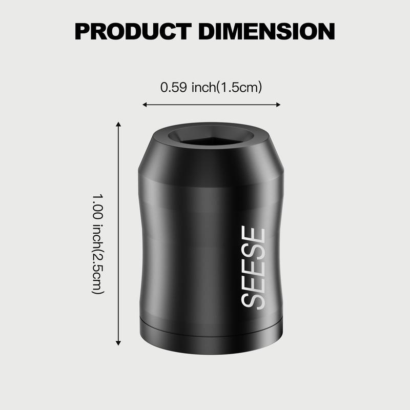 SEESE 2 Pcs Strong Magnetic Screw Ring, 1/4 Inch/ 6.35 mm Universal Magnetic Screw Ring Bit for Hex Screwdriver and Power Bits Screwring Powerbits