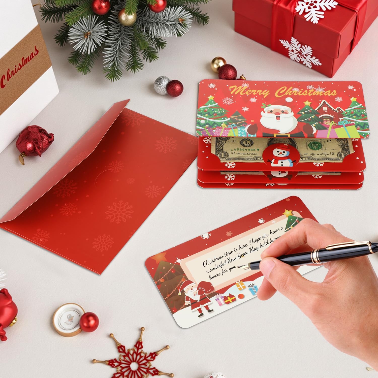 Christmas Cash Gift Envelope, Surprise Money Clip for Men and Women, Cartoon Greeting Card, Fantasy Theme, Money Clip, Creative Cash Gift Wallet, Unique Multifunctional Cash Box for Any Recipient, Cash Envelopes