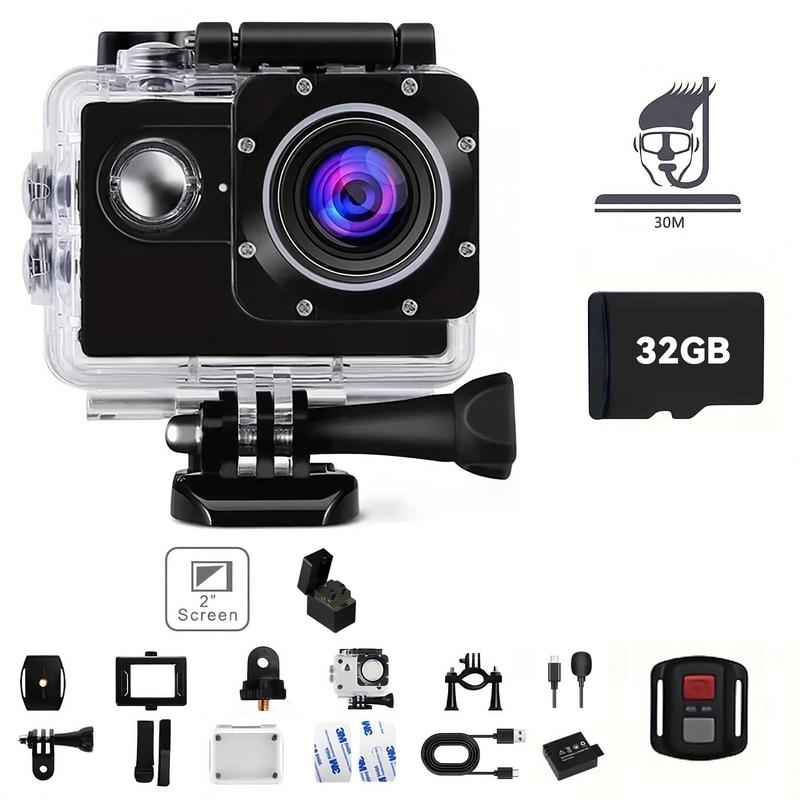 Wireless Action Camera with Ultra HD Video,12MP Photos, HDR, Daily Streaming,Stabilization,Vlogging Camera,Good Choice for Outdoorfun and Gift-giving