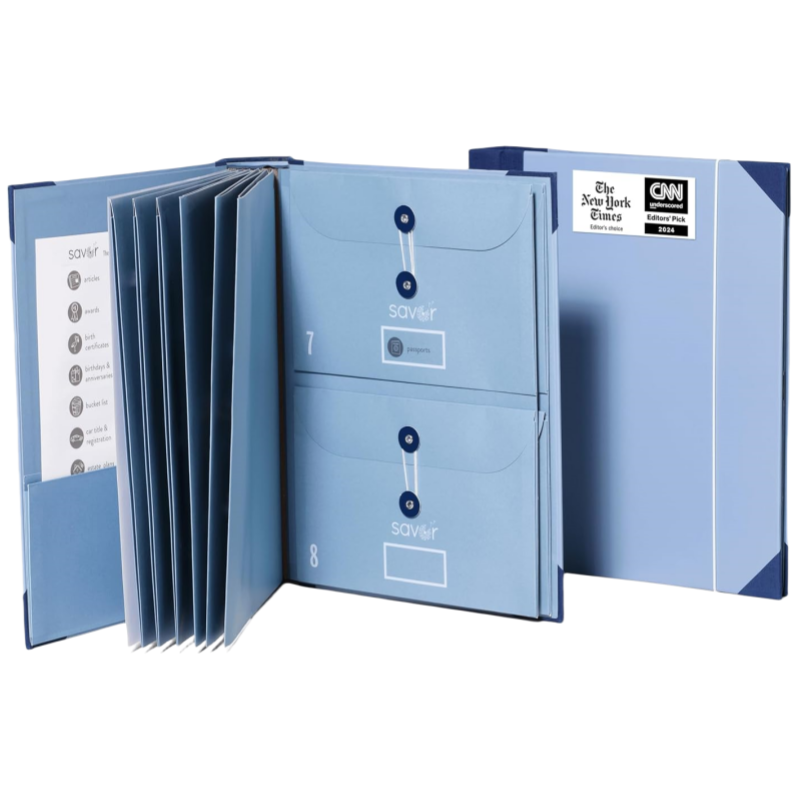 The Folio™ Document Organizer | Life Binder for Important Documents, Passport, Birth Certificate