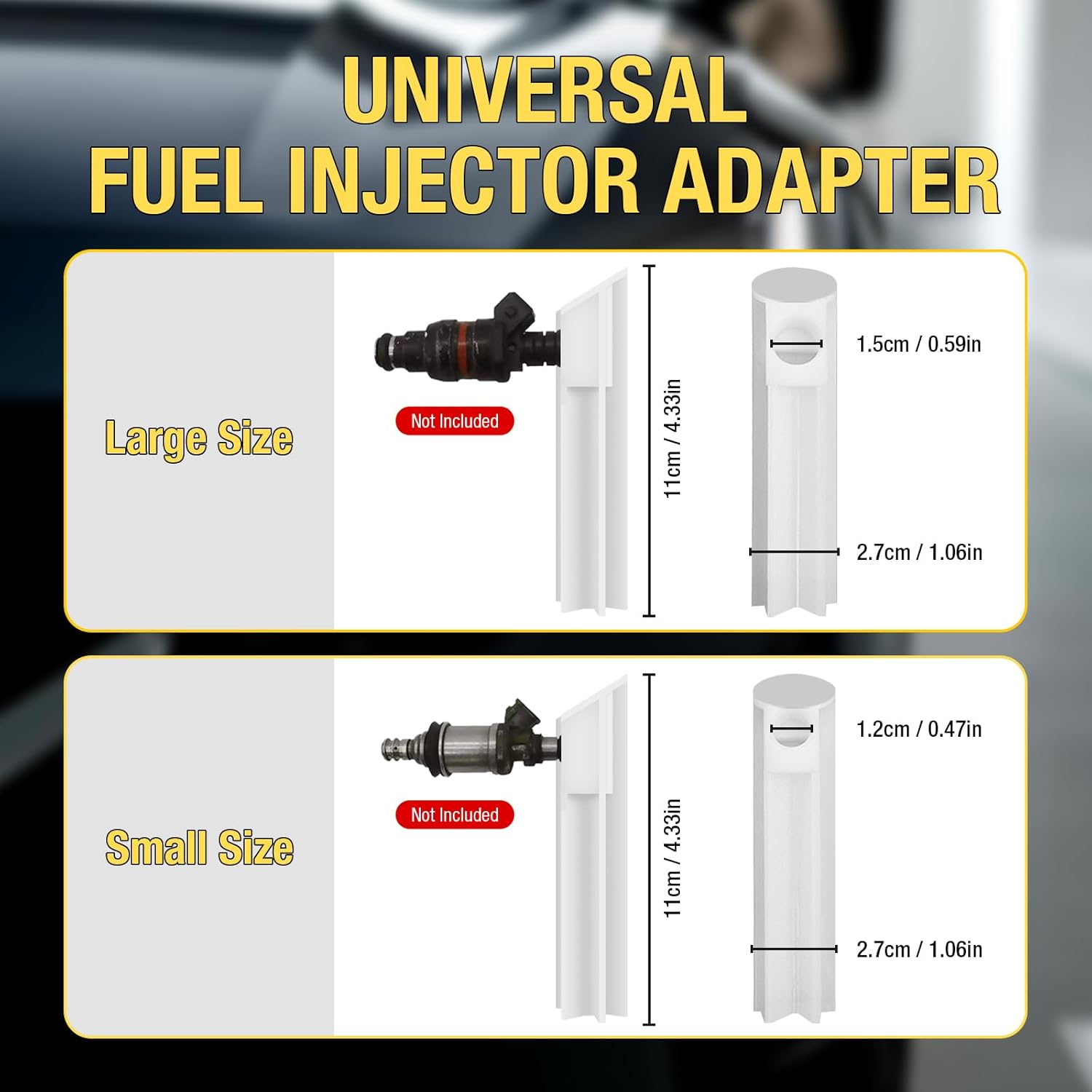 EM276SET Fuel Injector Tester & Adapter DIY Cleaning Tool Kit Set (Fuel Injector Tester + Adapter) Fuel System Cleaner Gasoline Engines