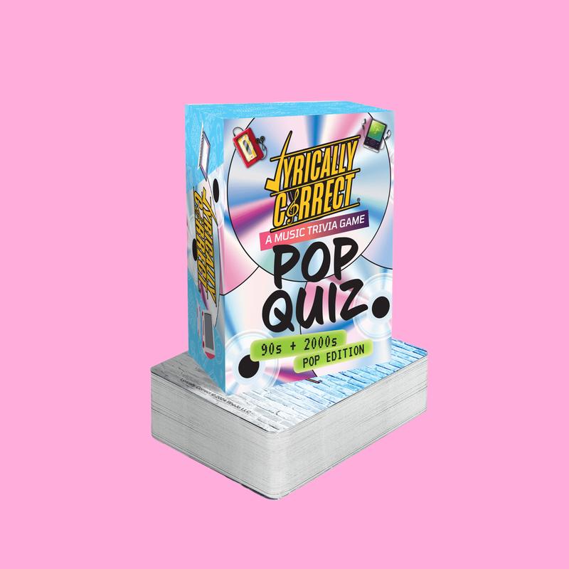 Lyrically Correct Pop Quiz 90s & 2000s Edition Music Trivia Game