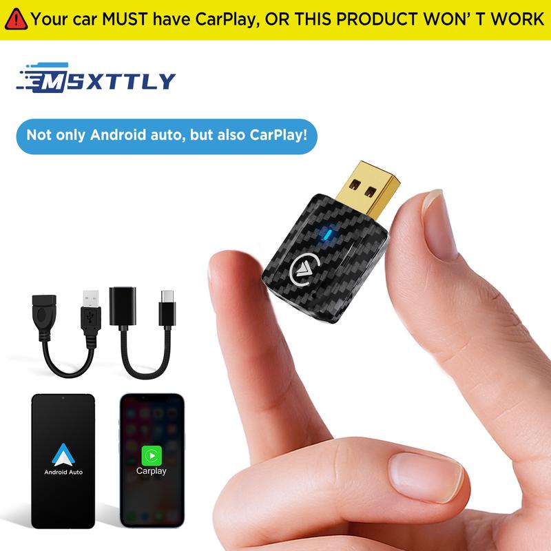 MSXTTLY 2025 Wireless Carplay Adapter for OEM Wired CarPlay&Android auto Car Model 2017+