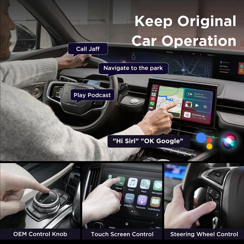 MSXTTLY 2025 Wireless Carplay Adapter for OEM Wired CarPlay&Android auto Car Model 2017+