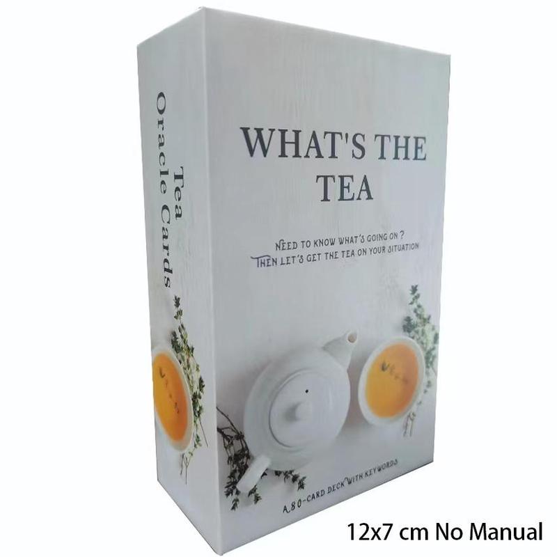 What's the Tea Oracle Cards Deck, 1 Set Divination Cards for Beginners, Party Tarot Cards Fortune Telling Game
