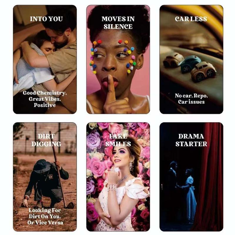 What's the Tea Oracle Cards Deck, 1 Set Divination Cards for Beginners, Party Tarot Cards Fortune Telling Game