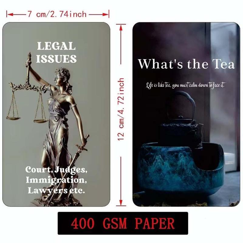 What's the Tea Oracle Cards Deck, 1 Set Divination Cards for Beginners, Party Tarot Cards Fortune Telling Game