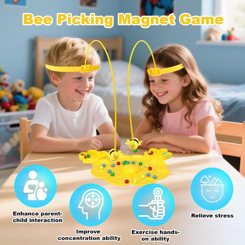 Fun Family Games for Kids and Adults,Colorful Multifunctional Magnetic Bee Toy String Game