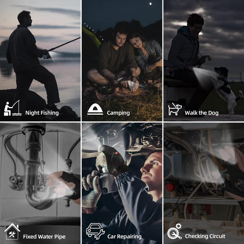 Flashlight Gloves Rechargeable for Mens,Cool Gadgets Tools with Waterproof Finger Lights