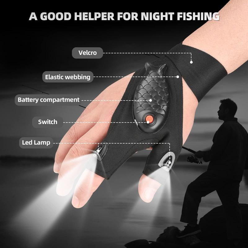 Flashlight Gloves Rechargeable for Mens,Cool Gadgets Tools with Waterproof Finger Lights