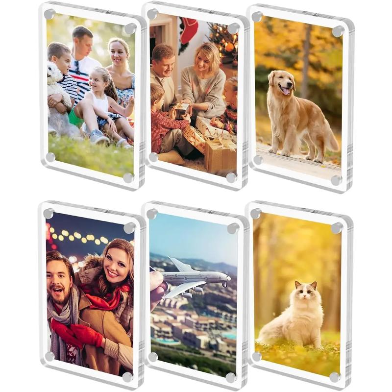 6 Pack Magnetic Picture Frames for Refrigerator, 2.36