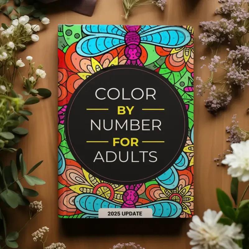 Color By Number For Adults:75 Beautiful Pictures Designed For Fun,Adult Relaxation & Stress Relief Coloring For Hours On End(A4)