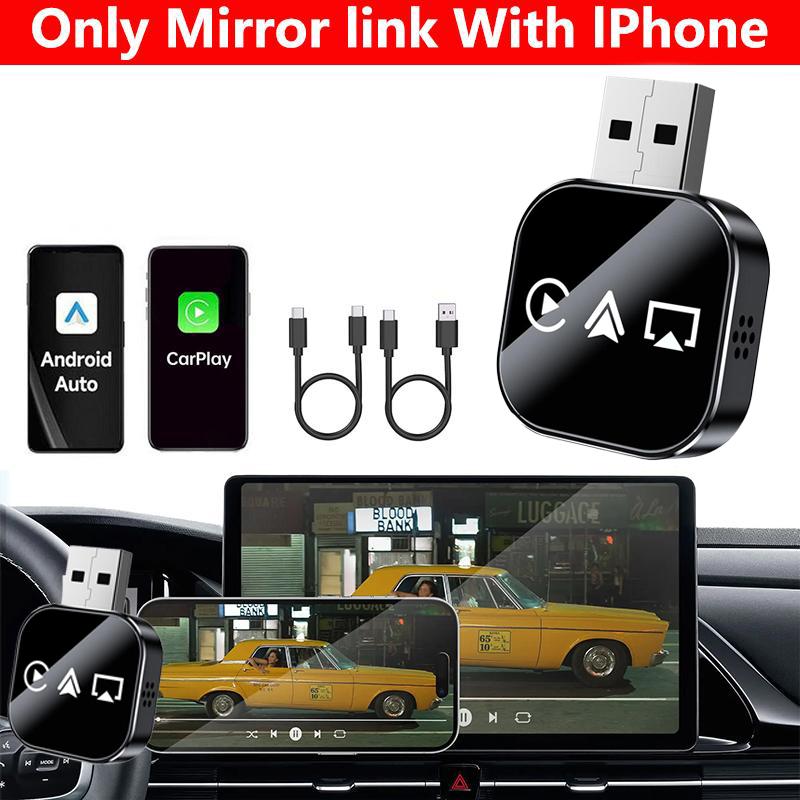 2026 Upgrade 3 in 1 Wireless Carplay Mirror Link Adapter Instant Wired to Wireless Conversion Plug & PlayMini Stable Design for Wired Carplay