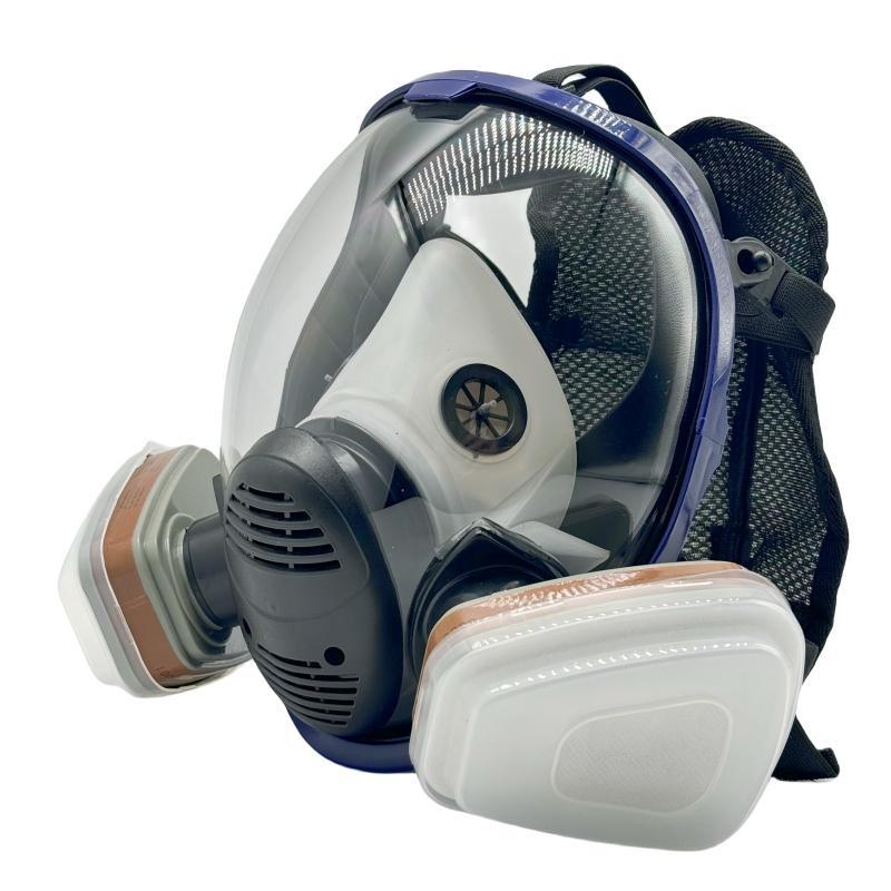 Reusable Full Face Mask with Filter Box (1 Set), 17in1 Full Face Mask, Dustproof & Gasproof Full Face Mask, Protective Gas Mask Suitable for Painting, Woodworking, Construction, Grinding, Spraying, Chemicals, DIY