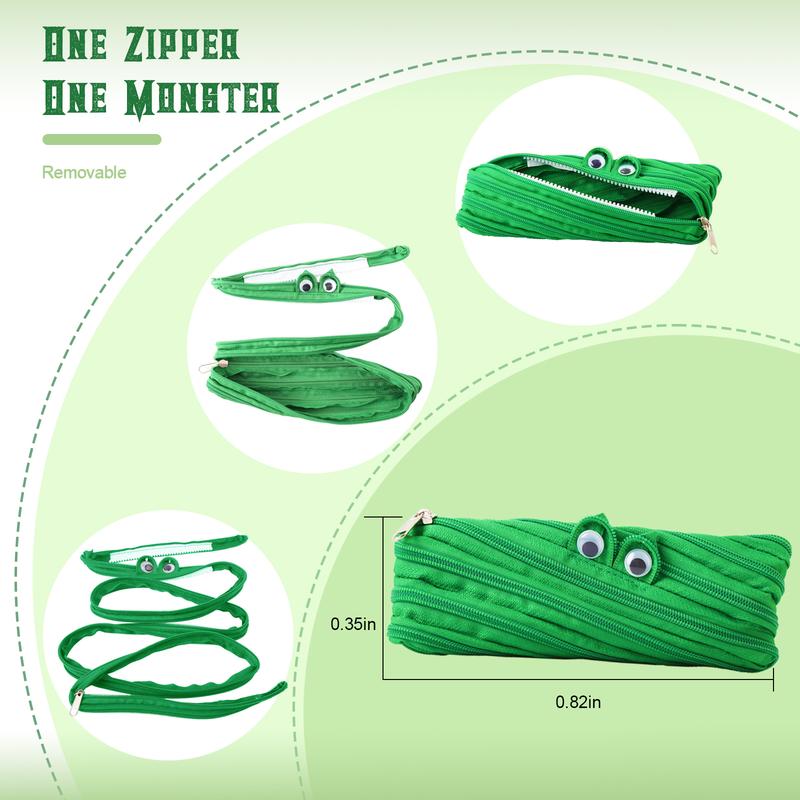 Rarler 13 PCS Smart Pen School Supplies with Moster Pencil Case, 1 Twist Pen, 1 Everlasting Pencil, 1 Grip Pen, 1 Silent click Pen, 1 Retractable Pen, 1 Agile Pen, 1 Erasable Gel Pen, 6 Click Ballpoint Pens 0.5mm Student Essentials infinity pen