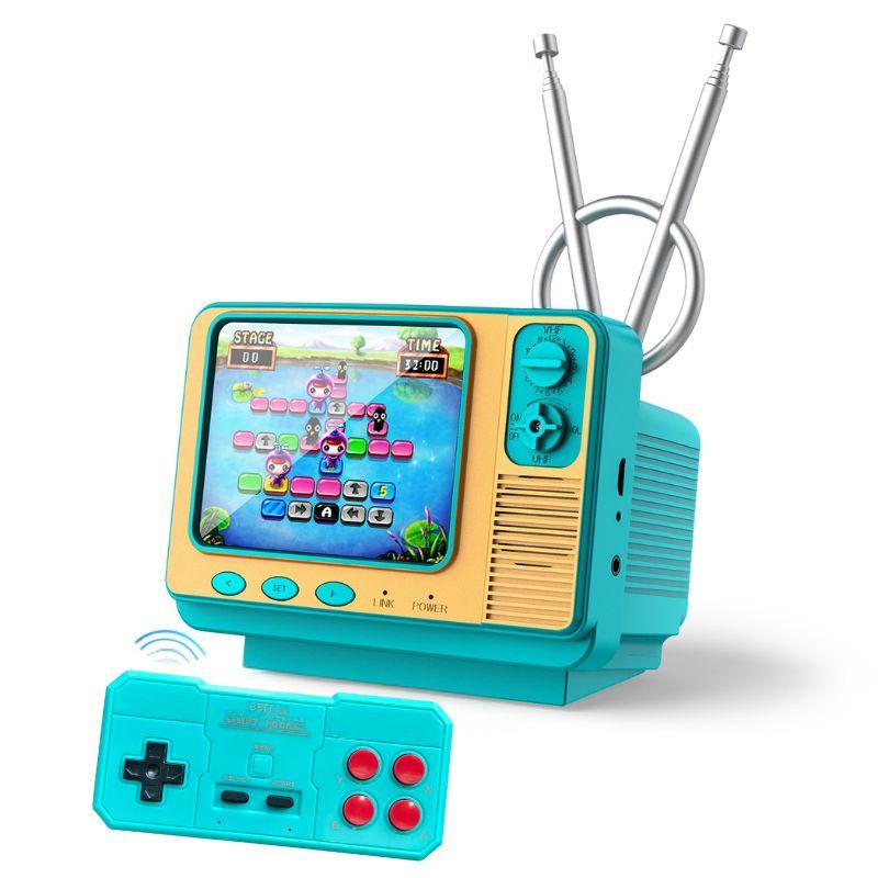 EASEGMER Handheld Games - GV300S 168 Classic Retro Video Game with 3.0 Inch Screen Electronic Mini TV Style Support Connecting TV and Two Players