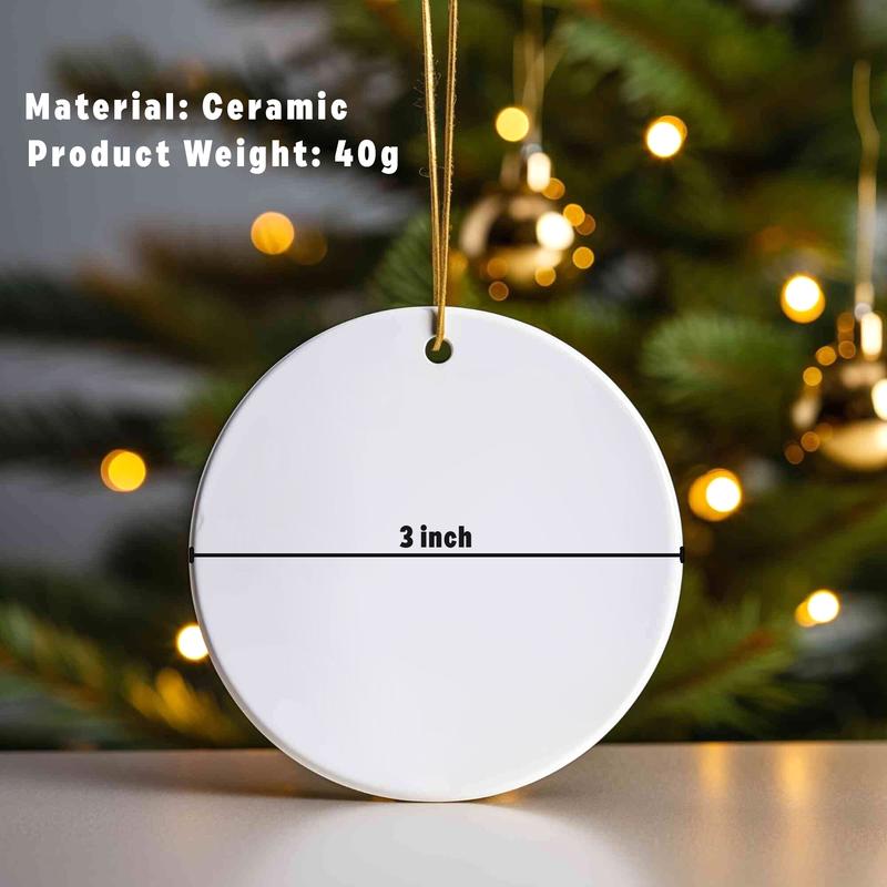 Merry Christmas Ceramic Ornament,