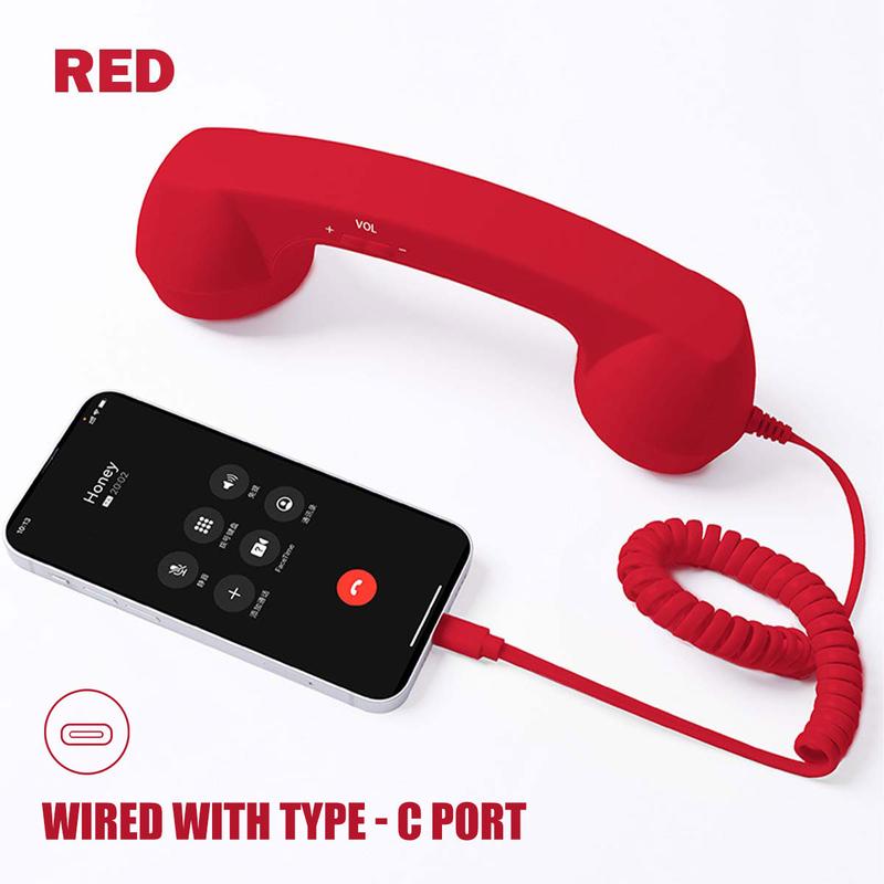 Retro Selected-Bluetooth Phone Handset - Wireless/Wired & USB Mobile Phone Receiver for Comfortable Calls