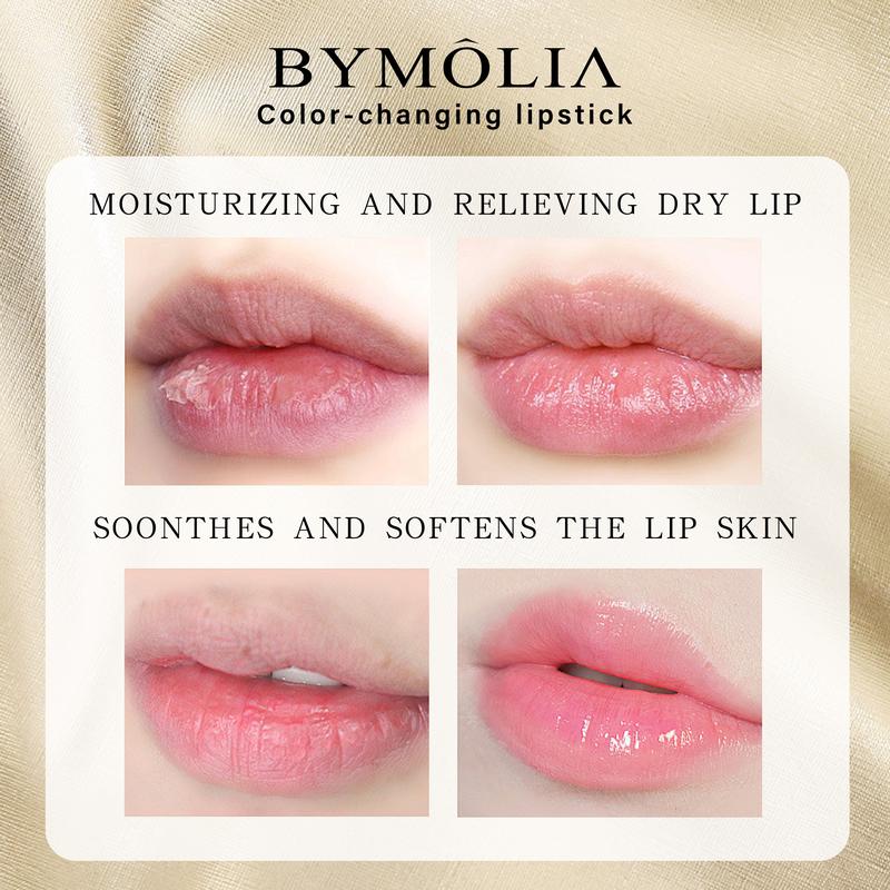 BYMOLIA Transferproof Color-Changing Lipstick - Long-Lasting, Moisturizing, Temperature-Sensitive Color Change, 3.7g, Alcohol Free, Ideal for Blend Gift - Moisture Moisturizer Makeup Radiant Hydrate Hydrating Gloss Lipgloss Cosmetic Glossy Luxury